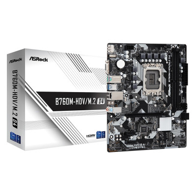 ASRock Материнська плата B760M-HDV/M.2 D4 s1700 B760M 4xDDR4 HDMI DP mATX
