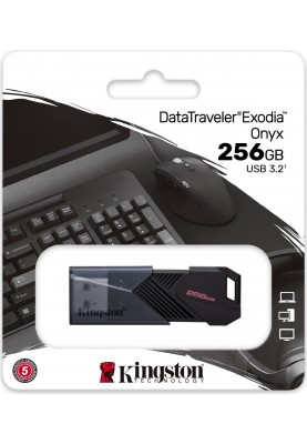 Kingston Накопичувач 256GB USB 3.2 Type-A Gen1 DT Exodia Onyx