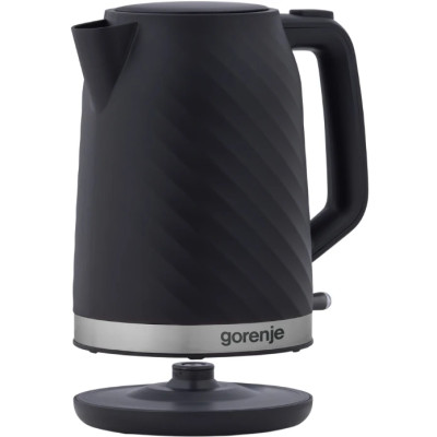 Gorenje Електрочайник 1.7л, Strix контроль, чорний матовий