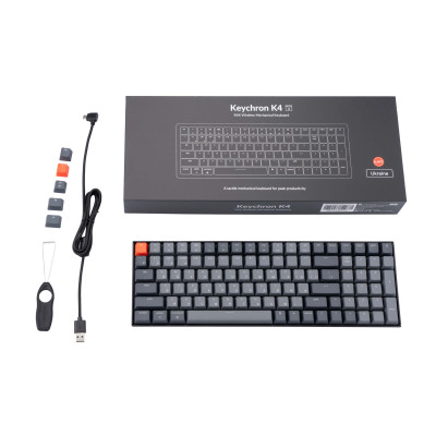 Keychron Клавіатура K4 100 Key Aluminum Frame Hot-Swap Gateron RGB Red