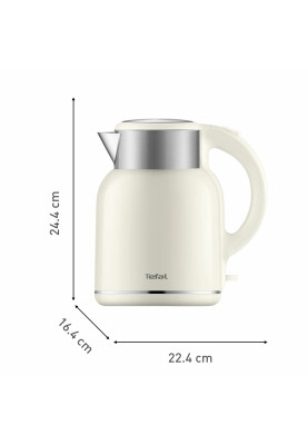 Tefal Електрочайник Thermo Protect XL, 1.9л, пластик, нержавіюча сталь, бежевий