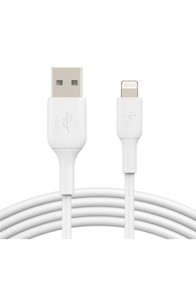Belkin Кабель USB-A > Lightning заряджання/синхронізації 2м, 12Вт, PVC, білий