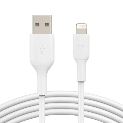 Belkin Кабель USB-A > Lightning заряджання/синхронізації 2м, 12Вт, PVC, білий