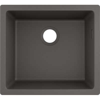 Hansgrohe Мийка кухонна S51, граніт, квадрат, без крила, 500х450х190мм, чаша - 1, врізна, S510-U450, сірий камінь