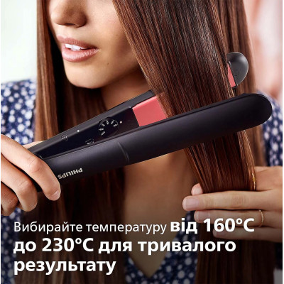 Philips Випрямляч Series 3000, темп.режимів-6, 160-230С, кераміка, чорний