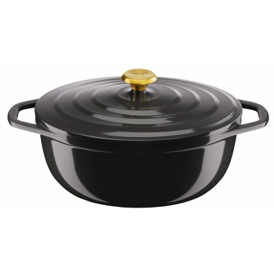 Tefal Кастрюля Tefal Air, з кришкою, 5.7л, алюміній, чорний