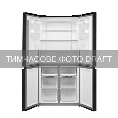 ARDESTO Холодильник ARDESTO багатодверний, 184x83.3х65.3, 4дв., А++, NF, зона нульова, чорний (скло)