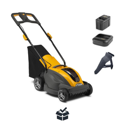 Stiga Газонокосарка акумуляторна Combi336eKit 48В 2А·год 34см 35л 25-75мм ЗП 12кг