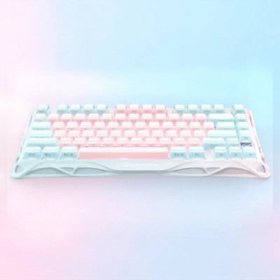 GravaStar Клавіатура механічна GravaStar Mercury K1 Lite 80keys, GravaStar x BSUN Grey, BT/WL/USB, Lumen Rose