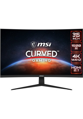 MSI Монітор 31.5" G321CU 2xHDMI, DP, USB-C, VA, 3840x2160, 144Hz, 1ms, sRGB 114%%, CURVED
