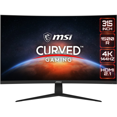 MSI Монітор 31.5" G321CU 2xHDMI, DP, USB-C, VA, 3840x2160, 144Hz, 1ms, sRGB 114%%, CURVED