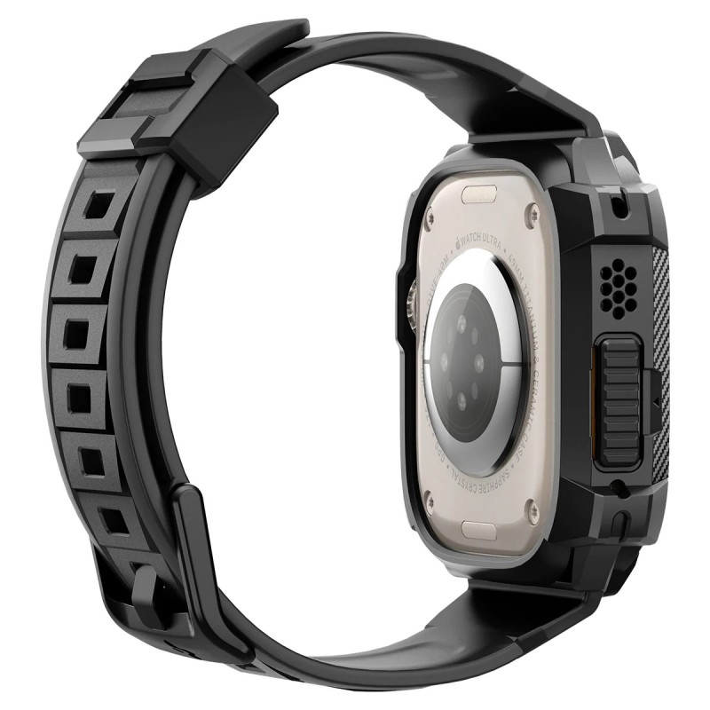 Spigen Чохол та ремінець 2в1 для Apple Watch Ultra 49mm Rugged Armor Pro, Black