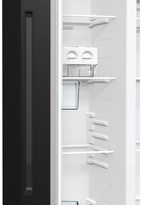 Gorenje Холодильник SBS 179х67х92см, 2 двері, 356(191)л, А++, NF+, Інв., Зона св-ті, Зовн. Диспл, чорний