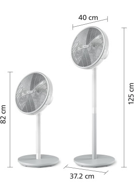 Philips Вентилятор Philips підлоговий Series 2000, 40см, 48Вт, таймер, поворот 180, білий