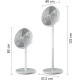 Philips Вентилятор Philips підлоговий Series 2000, 40см, 48Вт, таймер, поворот 180, білий