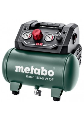 Metabo Компресор BASIC 160-6 W OF PBASIC 160-6 W OF, ресивер 6л, 900Вт, 160л/хв, 8 бар, 8.4кг