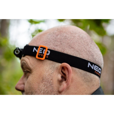 Neo Tools Ліхтар налобний, акум. USB, 700 мАг, 3,7 Li-ion, 6Вт, 600 лм