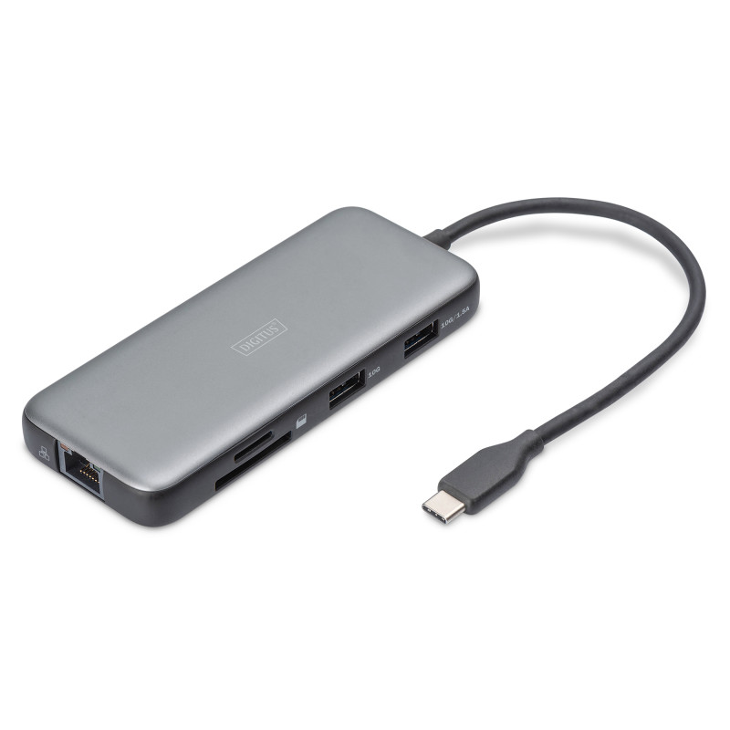 Digitus Док-станція USB-C > HDMI/2xUSB-A/USB-C/SD/MicroSD/RJ54