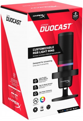 HyperX Мікрофон DuoCast RGB, Black 4P5E2AA