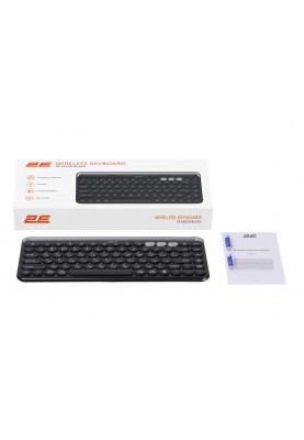 2E Клавіатура мембранна KS250 84key, WL/BT, EN/UK, чорно-сірий