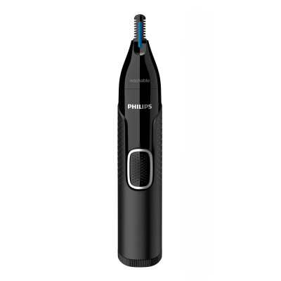 Philips Тример Series 5000, для бороди, вусів, окантовки, брови, носа та вух, 1хАА, насадок-4, чохол, сталь, чорний