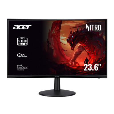 Acer Монітор Acer 23.6" ED240QS3bmiipx 2*HDMI, DP, MM, VA, 180Hz, 1ms