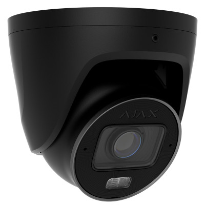 Ajax IP-камера дротова TurretCam HLVF 8 MP Black, 2.8–12 мм, PoE, True WDR, IP67, ІЧ 60 м, LED 40 м, аудіо, кут огляду 31° до 111°, вулична, чорна, 126282.197.BL1