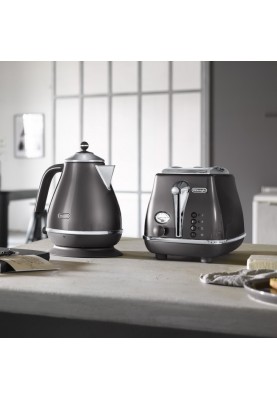 Delonghi Тостер Icona Metallics 900Вт, метал, односторонній підігрів, металік