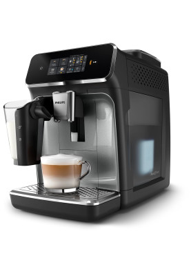 Philips Кавомашина Series 2300 LatteGo, 1.8л, зерно+мелена, автомат.капуч, дисплей, авторецептів -4, чорний