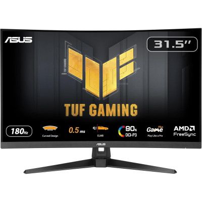 ASUS Монітор Asus 31.5" TUF Gaming VG32WQ3B 2xHDMI, DP, MM, VA, 2560x1440, 180Hz, 0.5ms, sRGB 120%, CURVED, AdaptiveSync, HDR10