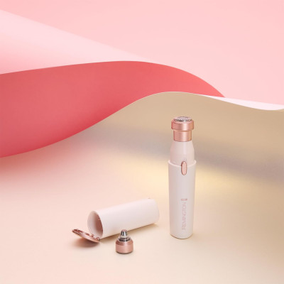 Remington Тример, для носа та вухі бороди , мережа+акум., насадок-2, сталь, рожевий