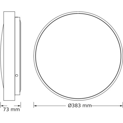 Osram Світильник накладний CEILING LUXO 24Вт 6500К чорний