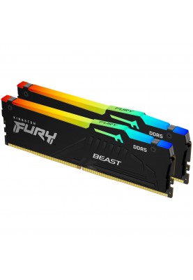 Kingston Пам'ять ПК DDR5 32GB KIT (16GBx2) 6000 FURY Beast RGB