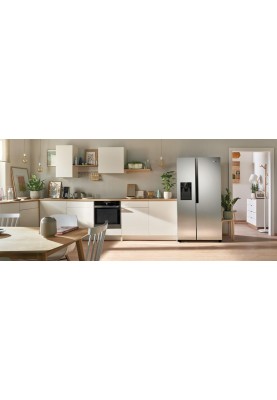 Gorenje Холодильник SBS, 179x68x91см, 2 дв., Х- 368л, М- 167л, A++, NF Plus, Інвертор, диспенсер, Дисплей, сірий