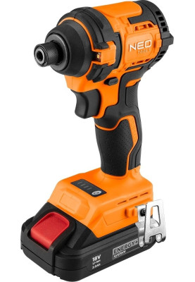 Neo Tools Гайковерт ударний Energy+ 18В безщітковий 3600об·хв 300Нм 1/4" 4 швидкості 0.85кг без АКБ та ЗП