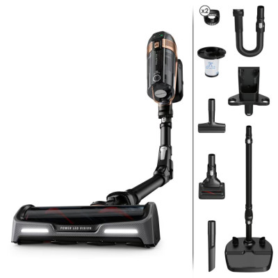 Rowenta Пилосос безпровідний X-Force Flex 15.60, 550Вт, конт пил -0.9л, автон. робота до 80хв, НЕРА, підсвітка, гнучка насадка, чорний
