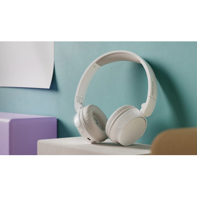 Philips Навушники On-ear TAH3209 BT 5.3, Wireless, Mic, Білий