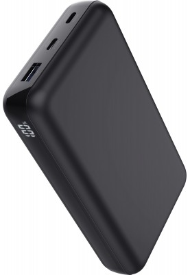 Trust Акумулятор портативний літій-іонний power bank Laro, 20000 мА·рік, USB-A/2хUSB-C, 100w, чорний