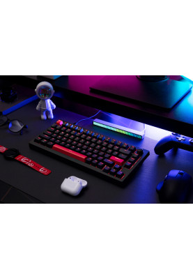 Lemokey Клавіатура механічна X4 84Key, Keychron Red, USB-A, QMK/VIA, Hot-Swap, EN/UKR, RGB, чорний