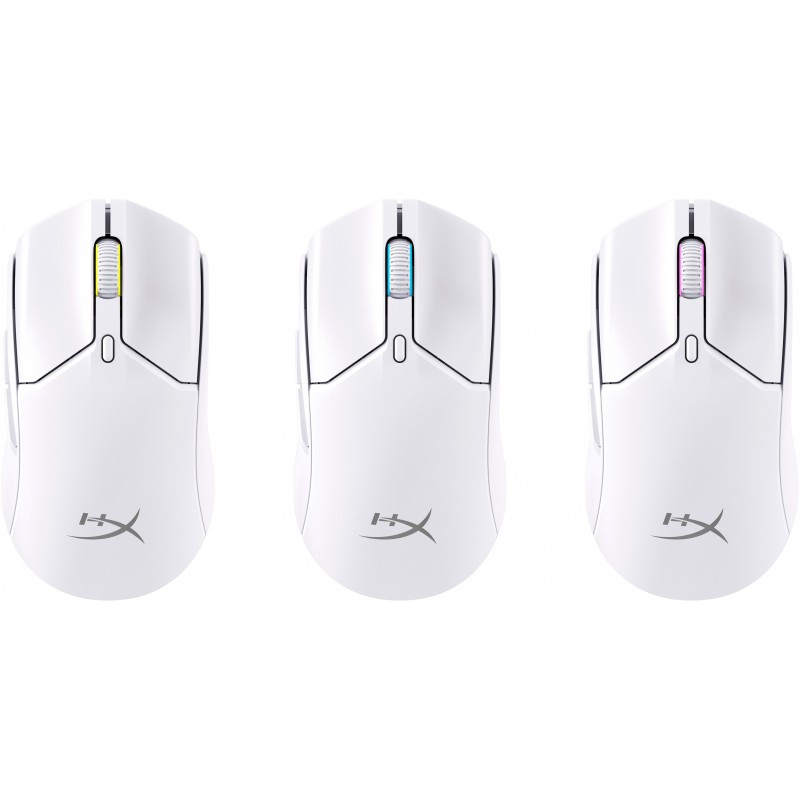 HyperX Миша Pulsefire Haste 2 mini, RGB, USB-A/WL/BT, білий