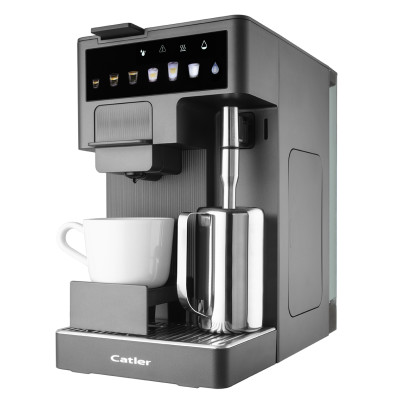 CATLER Кавоварка Catler капсульна Renzo 1.6л, капсули, мелена кофе, сенсорне керування, автоматичний капучинатор, сірий