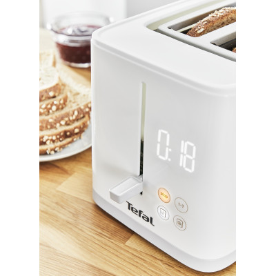 Tefal Тостер SENSE, 850Вт, пластик+нерж, LED дисплей, білий Tefal Тостер SENSE, 850Вт, пластик+нерж, LED дисплей, білий