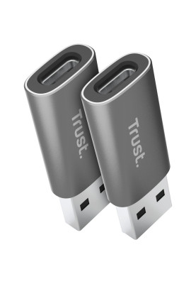Trust Адаптер Calyx USB-C > USBA3.2, 2шт, чорний