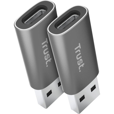 Trust Адаптер Calyx USB-C > USBA3.2, 2шт, чорний
