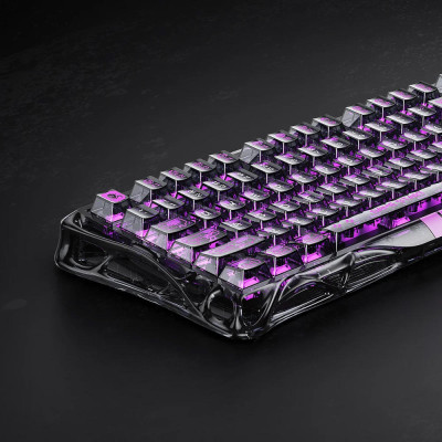 GravaStar Клавіатура механічна Mercury V75 Lite 75keys, Blackcore, USB-A, Transparent Black