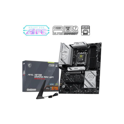 MSI Материнcька плата MAG X870E GAMING MAX WIFI sAM5 X870E 4xDDR5 M.2 HDMI Wi-Fi BT ATX