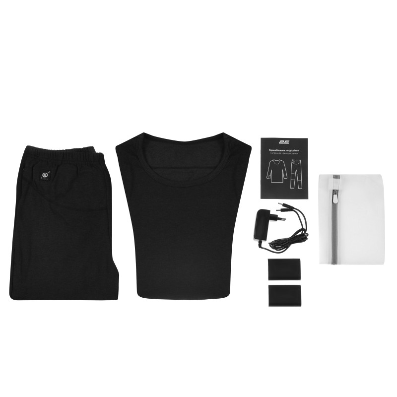 2E Tactical Чоловіча термобілизна з підігрівом eFiber for Men Black, розмір XXL