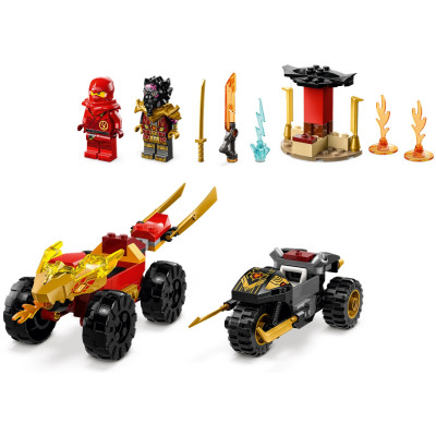 LEGO Конструктор Ninjago Кай та Рас: Битва на машині та мотоциклі