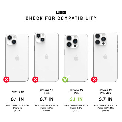 UAG Чохол для iPhone 15 Pro, Plasma XTE Magsafe, Black/Orange