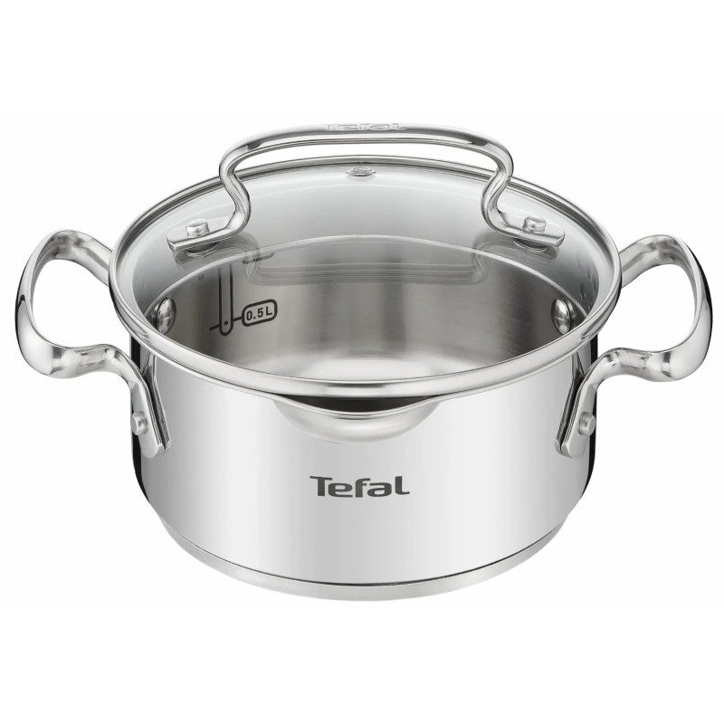 Tefal Каструля DUETTO+, 1.5л, з кришкою, нержавюча сталь, скло
